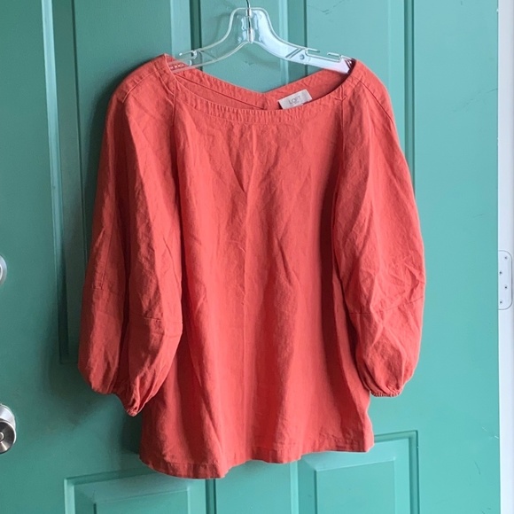 Loft size small burnt orange top beautiful - Picture 1 of 7